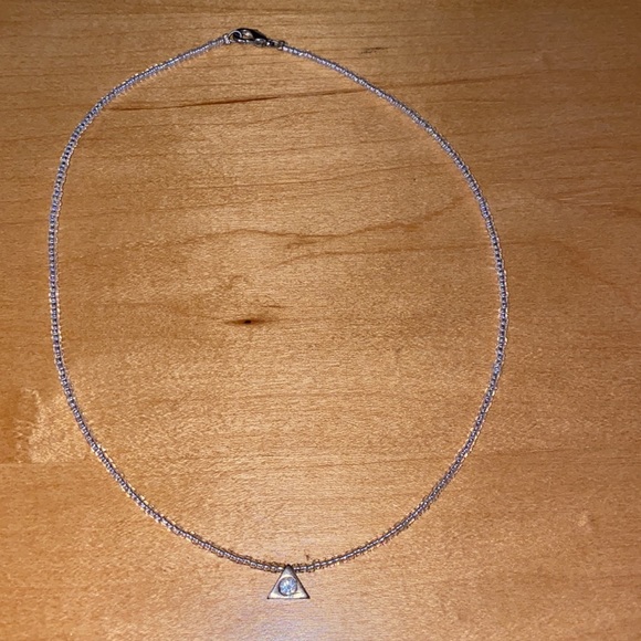 Geometric Triangle Pendant Necklace - Picture 4 of 15